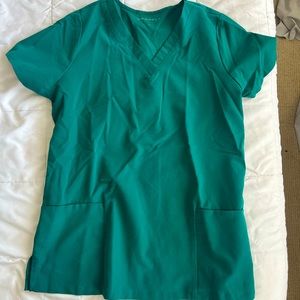 Mandala Hunter Green Scrub Top & Hunter Green Joggers Size Small Set